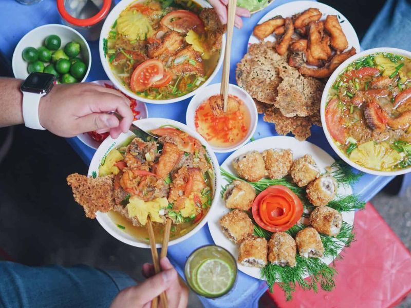 Đặc trưng phân bổ các khu vực ẩm thực tại Hà Nội